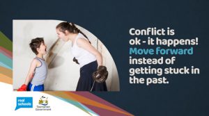 Conflict is ok – it happens! Move forward instead of getting stuck in the past.